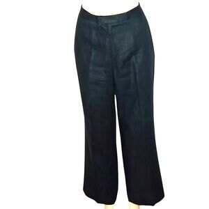 Ellen Tracy Black Linen Trousers -12 (32x29)